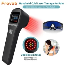 650+808nm Cold Laser Therapy LLLT Device 20 Diodes Red Light For Pain Relief