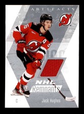 JACK HUGHES 2025/26 UD ARTIFACTS NHL REMNANTS GAME USED WORN JERSEY BG1111