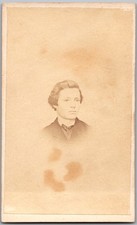 CDV Circa 1860s John Maue Jr. Young Handsome Man In Suit Unmarked