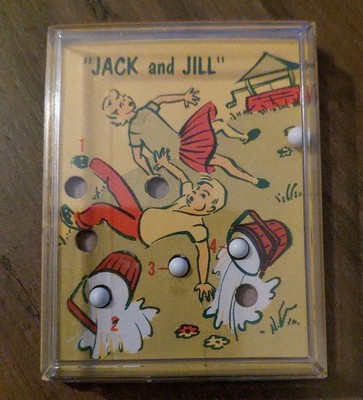 1957 Jack and Jill Geschicklichkeit ''Wackelpuzzle'' Common Tatar Inc. Vintage Spielzeug