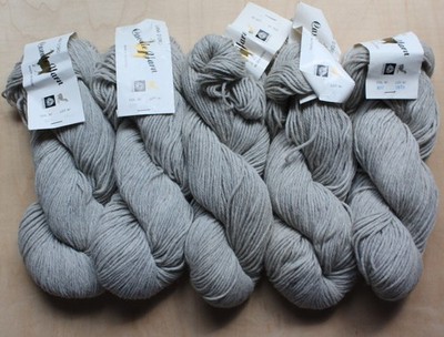 Cascade Lana D'Oro Yarn 5 Skeins Alpaca/Wool New 227 Grey