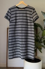 Women's ANN TAYLOR Heath Shift Dress Black & White Dress Size Large L