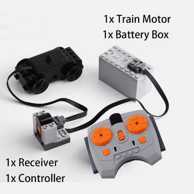 Power Functions 4pcs Battery Box Train Motor IR Receiver Controlled For Lego Set