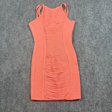 Coral Bodycon Mini Dress with Double Straps