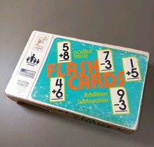 Vintage Milton Bradley Flash Cards Addition Subtraction Complete 1978 Pre-Owned