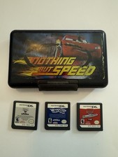 Lot of 3 Nintendo DS Games and Case Monster Jam Hot Wheels Cars Race o Rama