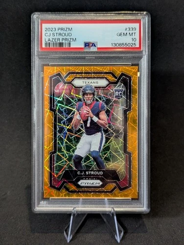 2023 Panini Prizm - Rookies C.J. Stroud #339 Lazer Prizm (RC) PSA 10