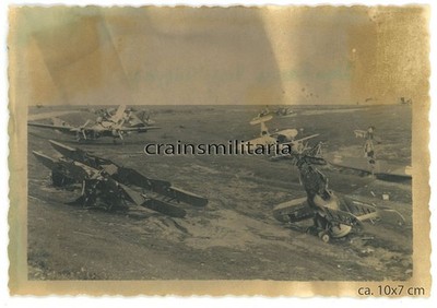 Orig. Foto russ. Beute Flugzeug Polikarpov I-15 an Flugplatz Weissrussland 1941