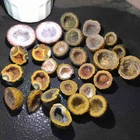 14Pair Rare China Natural Warring States Red Agate Geode Quartz Crystal Slices