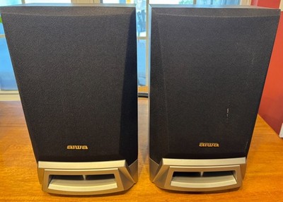2 Aiwa Speakers Model No. SX-ZL10 (1 pair), gray/black, work