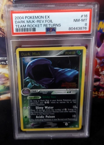 2004 Pokemon EX Team Rocket Returns Dark Muk-Rev Holo 16/109 PSA 8