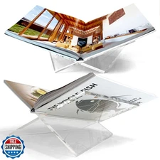 Baseline IGR Large Clear Acrylic Book Stand, 12.5" x 9.5" x 5.5”, Acrylic Boo