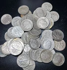 Roll Silver Roosevelt Dimes, Average Circulated, AU 1947-1964 roll of 50 coins