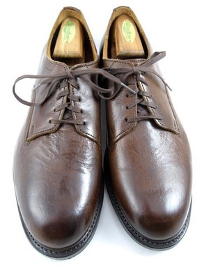 Allen Edmonds ''TREVOR'' Derby Plain-Toe 10.5 EEE BROWN Worn ONCE (686N)
