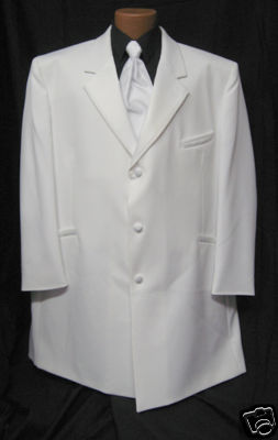 Pants 36 Regular Andrew Fezza Full Length Ivory Off-White Frock Tuxedo Coat