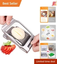 Multipurpose Egg Cutter & Tomato Slicer - Sharp Stainless Steel Wire Design