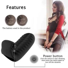 Handheld Wearable Bullet Vibrating Massage Glove Finger Massager Stimulation SM