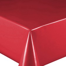 PVC Tischdecke UNI Rot glatt Wachstuch · Breite & Länge wählbar · abwaschbar