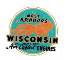 Wisconsin Air Cooled Engines Decal Gas Engine Motor 