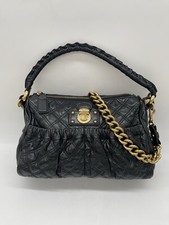Marc Jacobs Julianne Stam Black Quilted Bag Leather Gold Chunky Chain ‘07 Runway