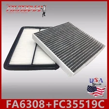Auto1tech AF6308 + CF35519 Engine & Carbon Cabin Air Filter Fits Accord,TL,TSX,
