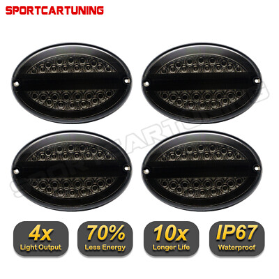 LED Tail Lights Lamps+Hyperflash Harness For 1997-2004 Chevy Corvette C5 Smoked