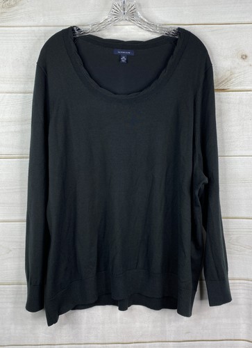 Lands End Sweater Womens Plus 4X Black 