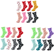 BambooMN - Super Soft Fun Warm Fuzzy Plush Cozy Warm Slipper Bed Socks - 8 Pairs