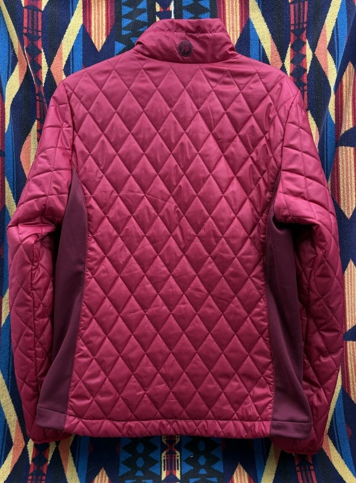 Jaqueta Marmot Feminina Grande Vermelha Acolchoada Casaco de Nylon - Imagem 2 de 3