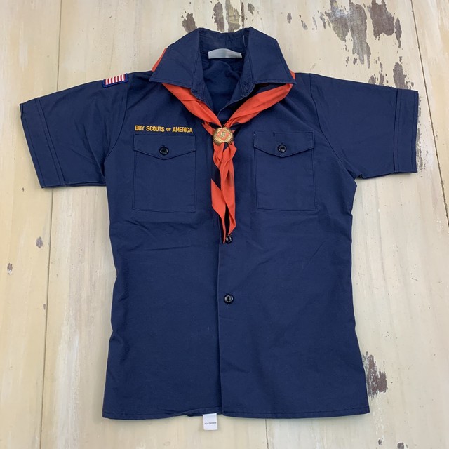 Cub Scout short-sleeve blue size small uniform shirt with patches official BSA | eBay