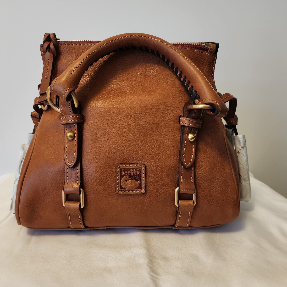 美品 DOONEY&BOURKE ハンドバッグ サッチェルバッグ NWT Dooney & Bourke Florentine Small Stanwich Satchel 8M274 NA