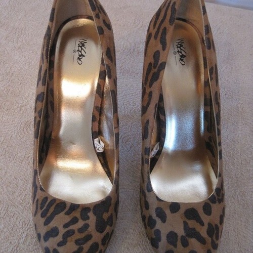 Leopard Cheetah Animal Print 5" High Heel shoes - Picture 2 of 6