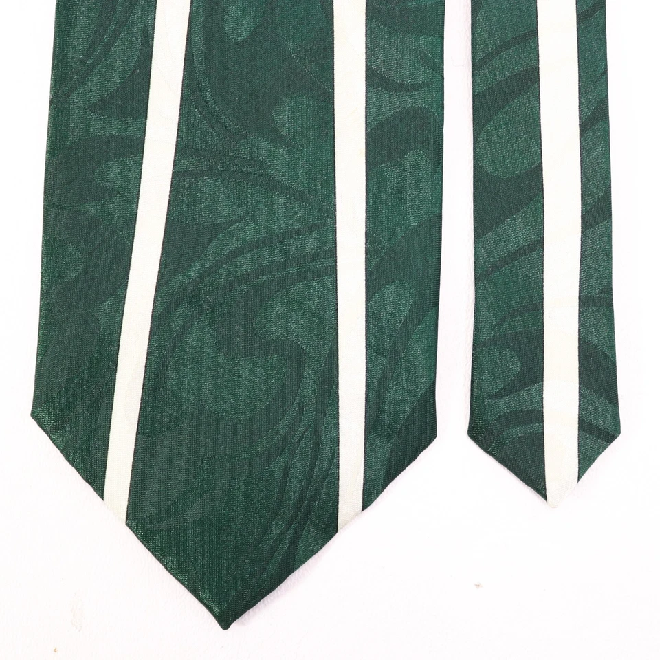 Corbata Romario Manzini para hombre 60 en seda italiana bosque verde declaración ancha Foto 3 de 4
