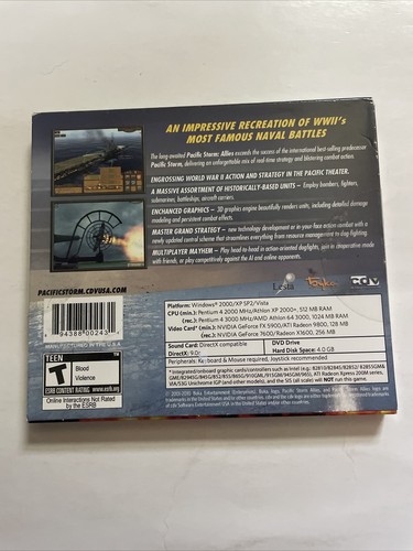 NEW SEALED 2010 Pacific Storm + Pacific Storm: Allies PC War Game CD / DVD ROM - Picture 2 of 3