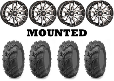 Kit 4 Maxxis Zilla Tires 27x10-14 on High Lifter HL21 Machined Wheels CAN