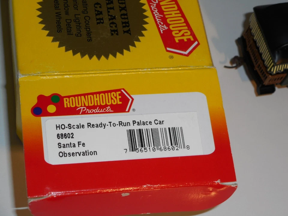 Roundhouse 68602  S/Fe Observation.Palace Car. Lights. In New cond.HO Scale. Box - Image 2 of 4