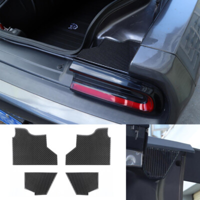 Carbon Fiber Rear Trunk Buffer Cushion Mat Panel Trim for Dodge Challenger 2015+