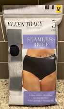 ELLEN TRACY Women  s Sz M  6  37  -38  Hip 5 Pk SEAMLESS BRIEF Full Coverage NEW