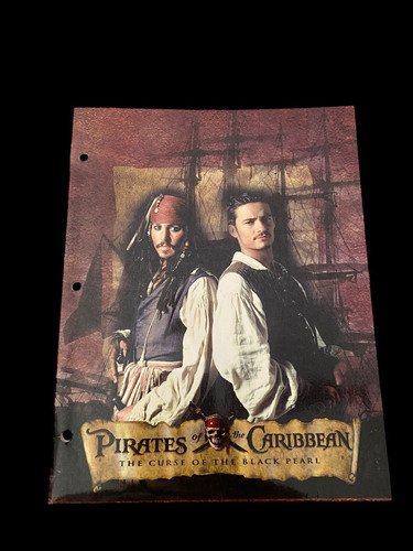 Pirates of the Caribbean Folder Disney Collectible Johnny Depp Vintage Y2K 2000s