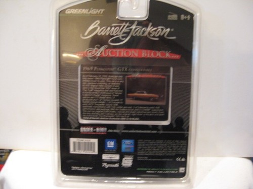 GREENLIGHT 2007 AUCTION BLOCK BARRETT-JACKSON S4 1969 PLYMOUTH GTX CONV'T #6742 - Picture 3 of 3