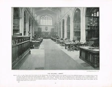 Guildhall Library London Antique Old Picture Print c1896 TQL#393