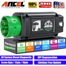 ANCEL HD100 Heavy Duty Truck Diagnostic Tool Scanner DPF Regen For Cummins CAT