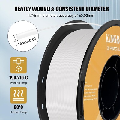 Kingroon High Speed PLA 3D Printer Filament 1.75mm, 3D Printer Rapid Filament