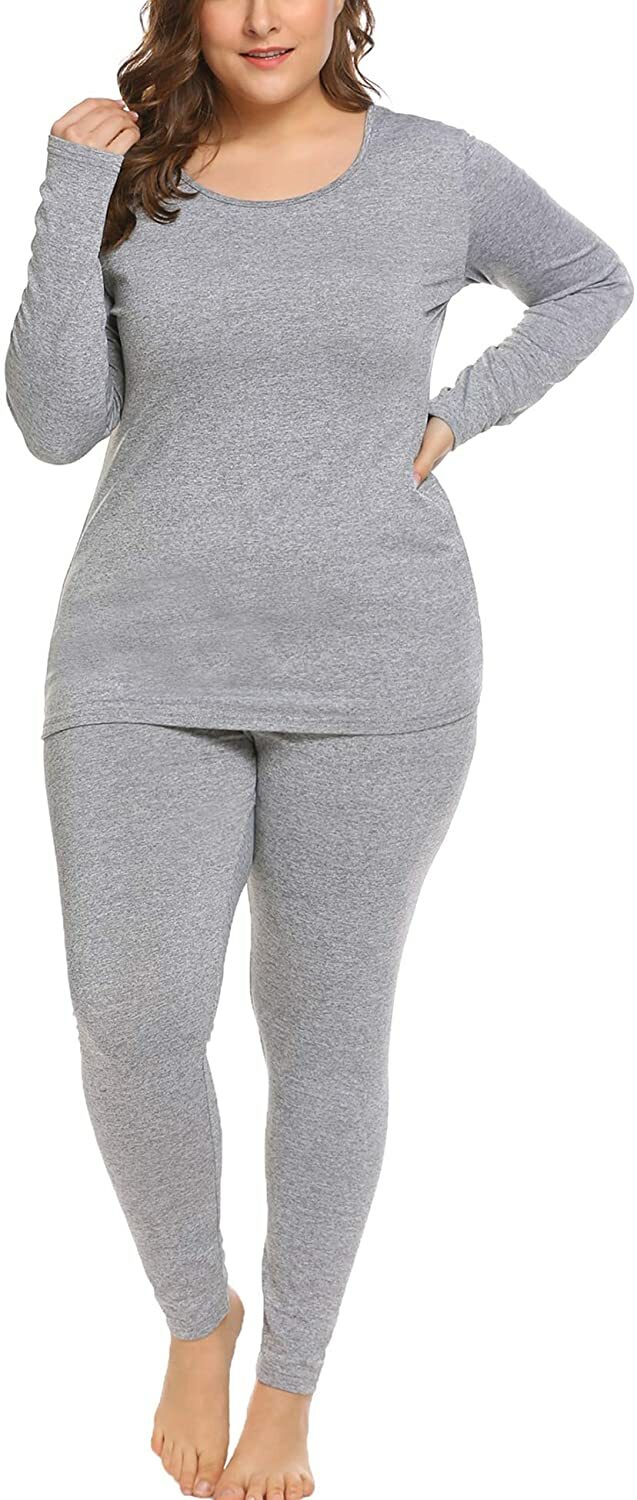 Cuddle Duds Women Women's Plus Size Thermal Set Fleece