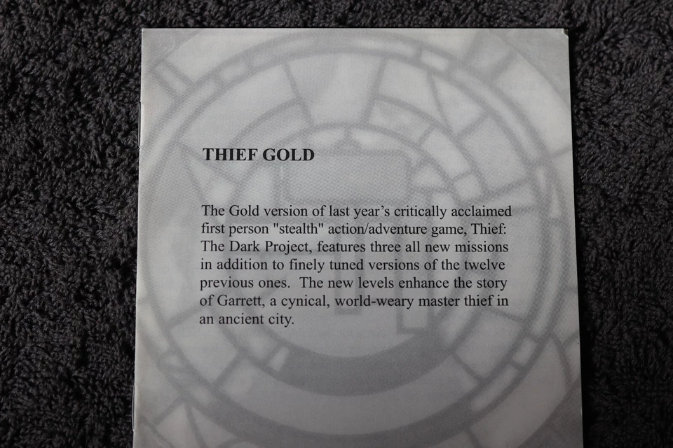 THIEF GOLD - 1999 PC CD-ROM Game Manuals x2 Discs 1 , 2 & Demo in Folding Sleeve - Image 4 of 4