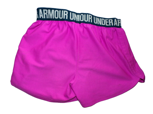 Girls Under Armour heat gear lavender drawstring Shorts Youth Medium Loose Ft R2 - Picture 2 of 3
