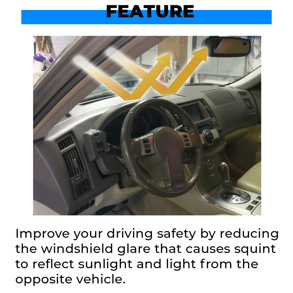 For 2006 2007 2008 Infiniti FX35 Black Painted Dash Cover Dash Cap w/ Glue Foto 3 de 4