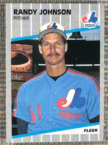 Randy Johnson 1989 Fleer #381 RC Rookie Montreal Expos