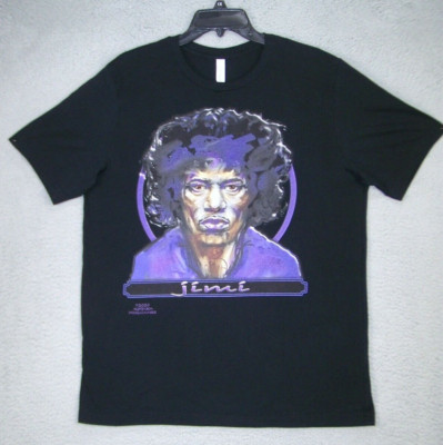 Jimi Hendrix Jimi Shirt Adult Extra Large Black Graphic Kathleen McGuinness Men