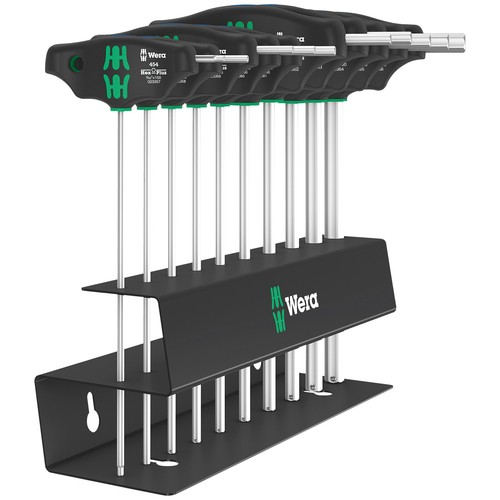 Wera Screwdriver Set T-Handle Hex Holding Function 10pc 454/10 HF Set Imperial 2 - Picture 2 of 8